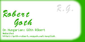 robert goth business card